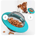 Interactive TPR Flying Disc Dog Puzzle Feeder Slow Leak Chew Toy