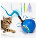 Automatic Interactive Cat Toy Ball with 3 Tails, 2 Speeds & Bird Sound